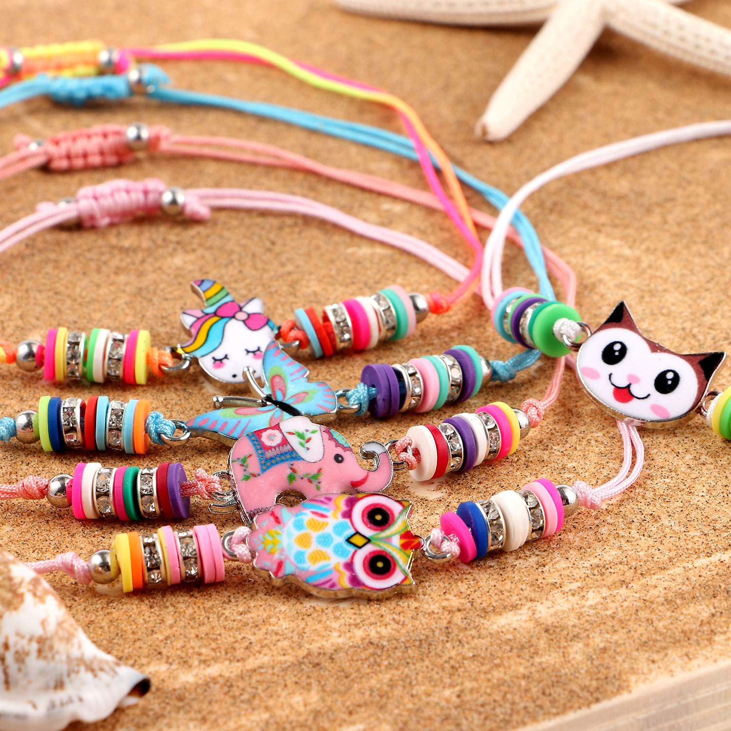PALAY 12Pcs Women Girl Unicorn Owl Woven Friendship Value Set Kids Party Favor Adjustable Bracelet, One Size, Multicolor PALAY 12Pcs Women Girl Unicorn Owl Woven Friendship Value Set Kids Party Favor Adjustable Bracelet, One Size, Multicolor